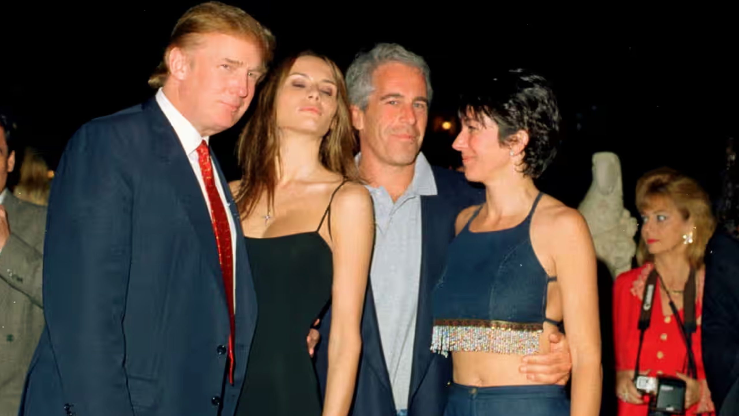 Ghislaine Maxwell, Jeffrey Epstein and Donald Trump